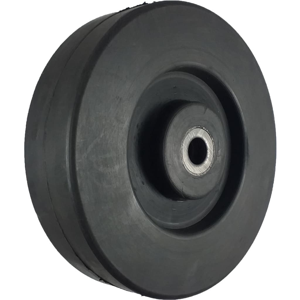 Roda Maciça 6' (15cm) Em Borracha C/ Rol. De Rolete 1/2 - BM614R12