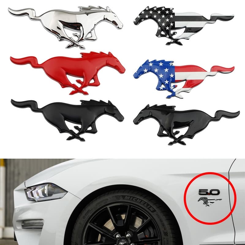 fender 1 ✿ Autocolante Para Carroceria De Metal 3D FORD Mustang/Adesivo De Modificação De Shelby Logotipo Lateral FOCUS Emblema De Substituição De Crachá