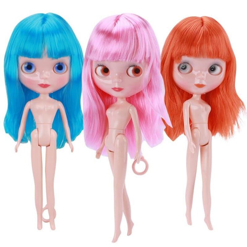 30 Centímetros Bonecas BJD 1 / 6 Moda Blyth Boneca Cor Do Cabelo DIY Maquiagem Nu Boneca Vestir Brinquedos Para As Meninas
