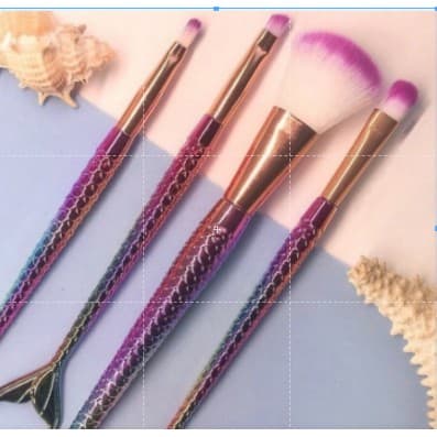 Kit 4 Pinceis De Maquiagem Sereia