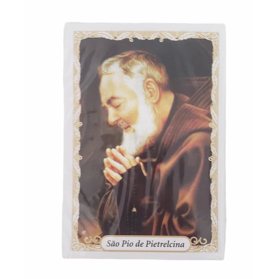 Pacote com 100 Un Folheto com Oração Padre Pio