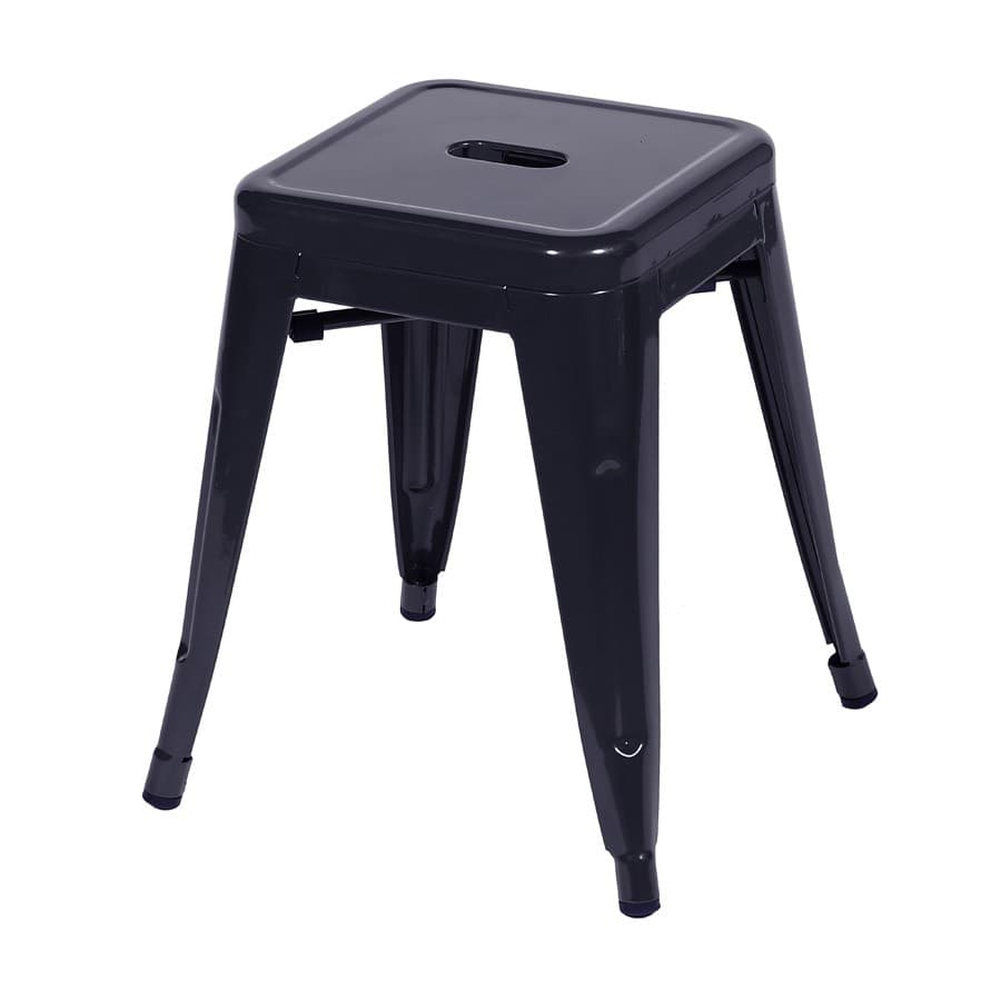 Banqueta Boxbit Titan Tolix em Aço com Pintura Epoxi Preta