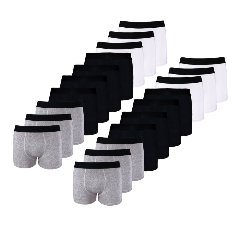 Kit com 20 Cuecas Boxer Box Try Basics Masculina Top Confortável Cotton Algodão