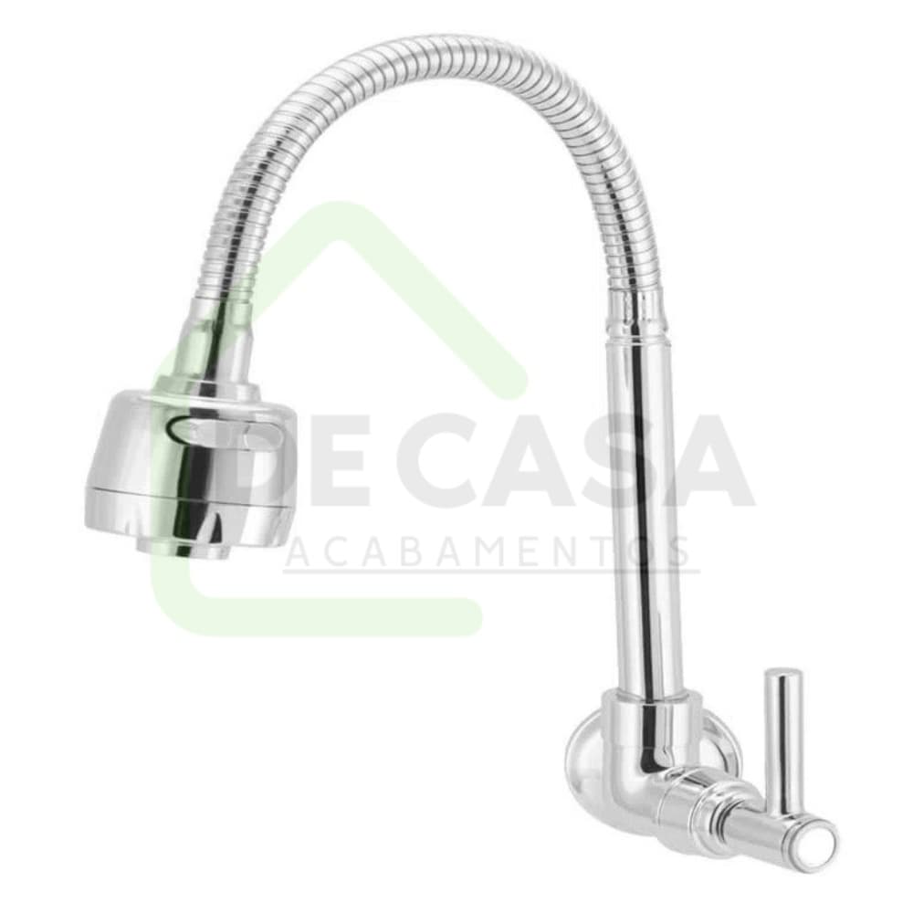 Torneira Gourmet de Metal para Parede torneira de cozinha  2064 torneira flexível de parede c65
