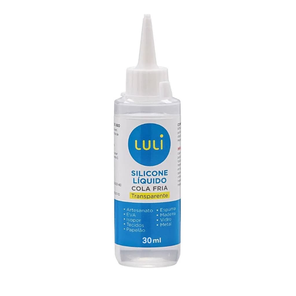 Cola Silicone Fria Luli 100ml, 60ml ou 30ml Liquida e transparente