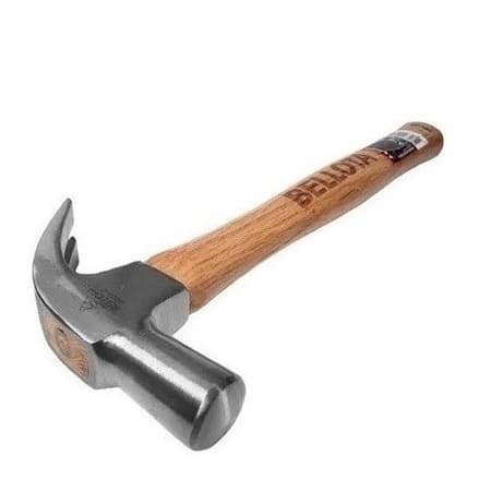 Martelo Unha Bellota 8001-B 27 mm Polido Cabo Madeira Imp.