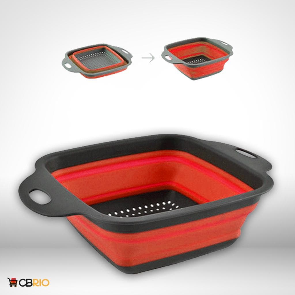 Escorredor legumes retratil de silicone
