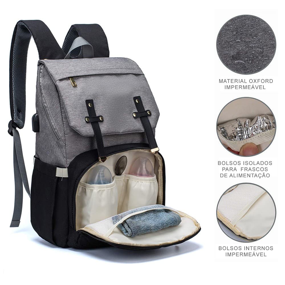Mochila Bolsa Maternidade Lequeen Bolso Térmico