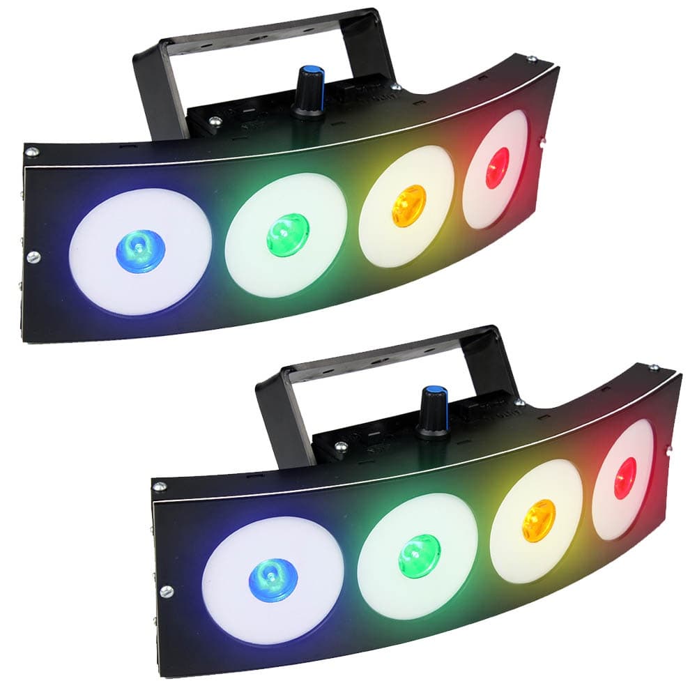2 Jogo de Luz Deltrônica com 4 Canhões de Led e Sequencial Rítmico Festa Balada Eventos Bivolt
