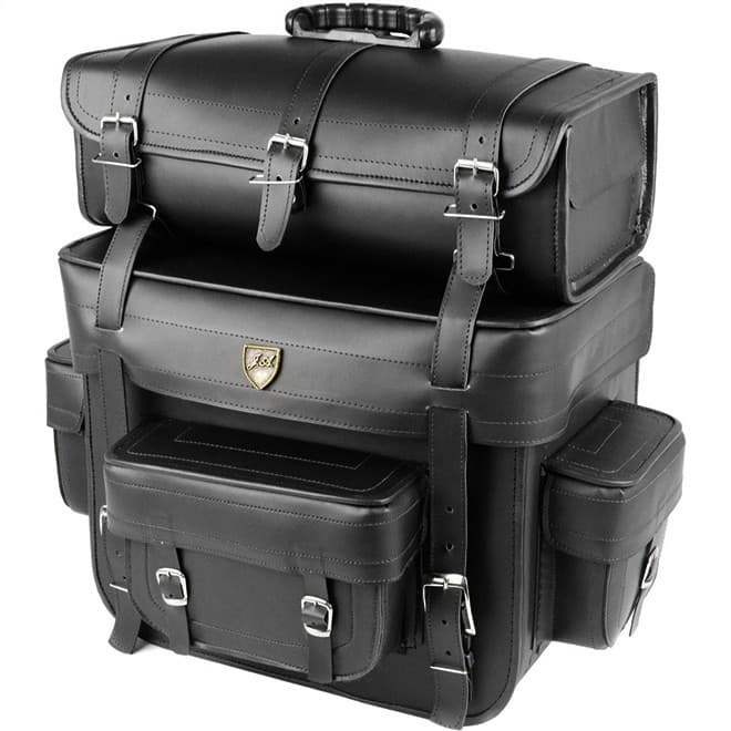 Alforge Traseiro (Bolsa) Custom 60 Litros Couro Legítimo Liso
