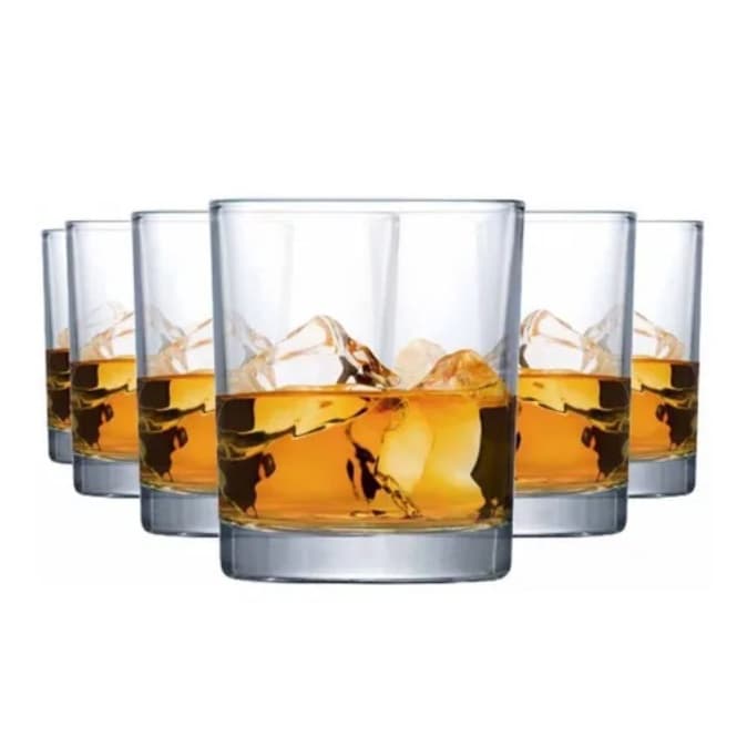Jogo de Copos para Whisky Vidro 260ml Safira 6pçs