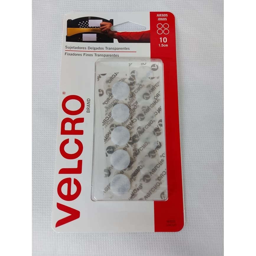 Fixadores Velcro Finos Transparentes Para Artesanatos de Papel, Cartões, Álbum de Recorte, Lembrancinha de Festa c/10un 1.5cm