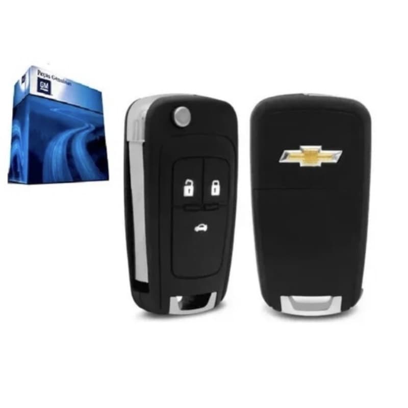 Carcaça chave canivete chevrolet GM 3 botôes Onix prisma cobalt s10 cruze sonic tracker spin