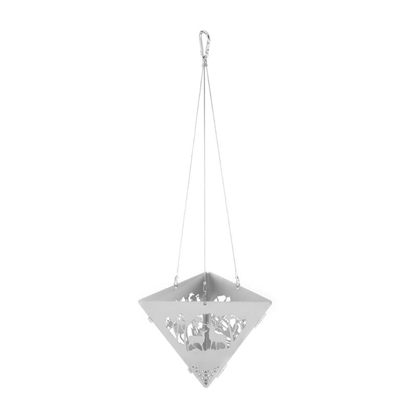 KIN 1 Conjunto Triangular Pendurado Forno Fogueira Pit Acampamento Suporte Quadro Rack De Fogo Malha Aço Inoxidável