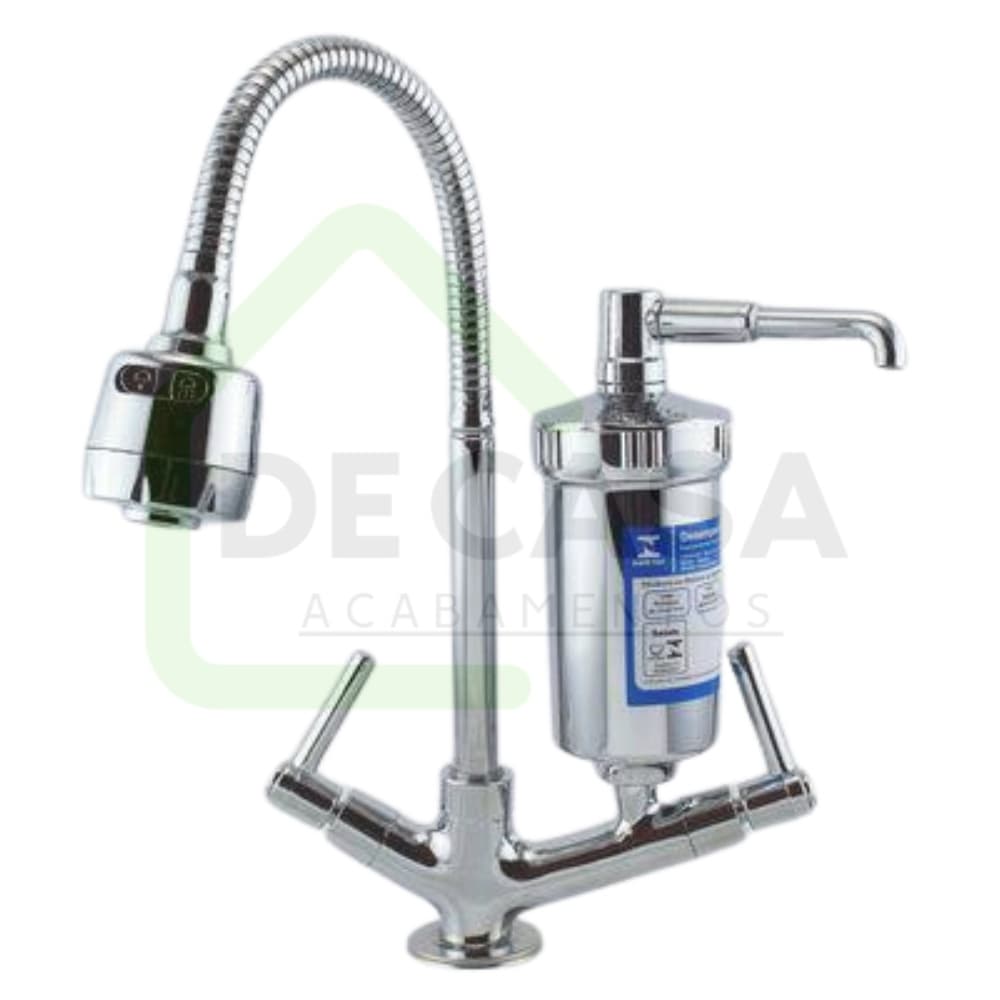 Torneira gourmet com filtro BANCADA  2180 C65 + 2 REFIL VELA // Filtro de Agua torneira gourmet