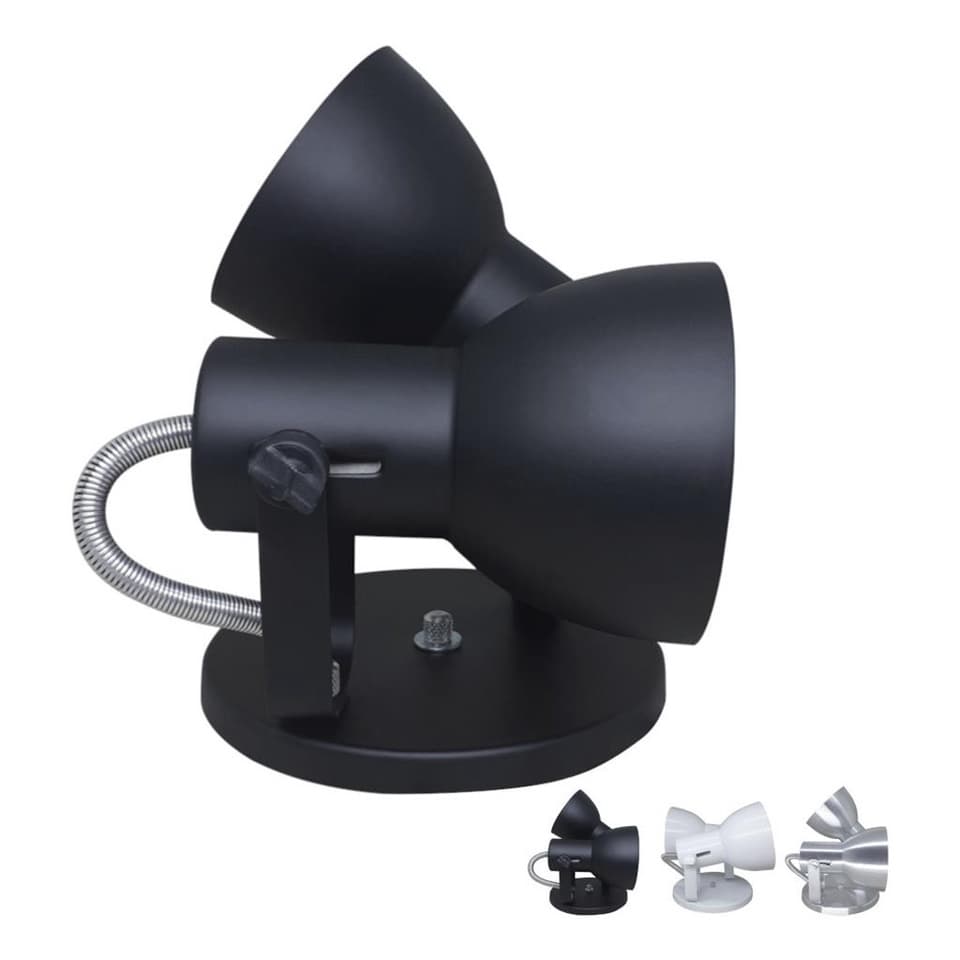 Spot Luminaria Dupla p/ Duas Lampadas PAR20 Bulbo LED Direcionavel Parede Salao E27 Bivolt Qualidade