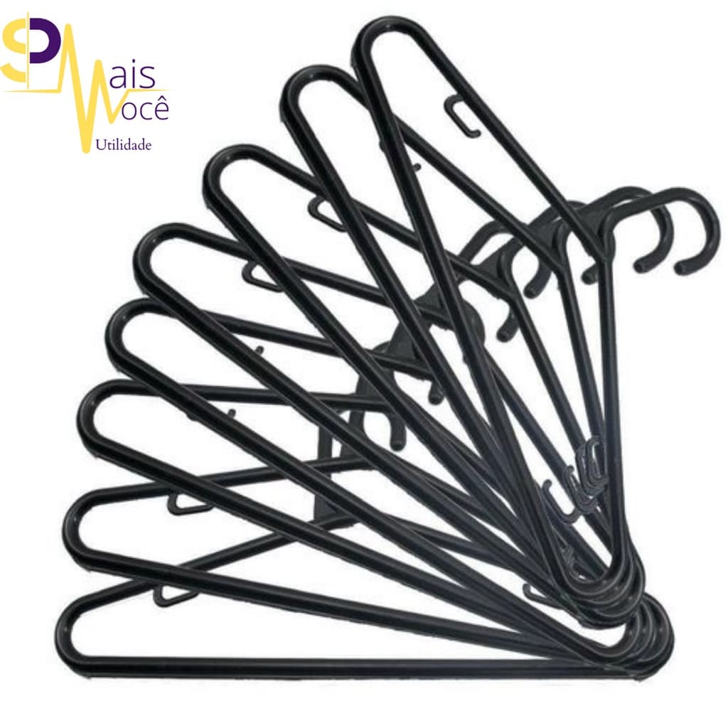 Cabide Preto 10 peças
