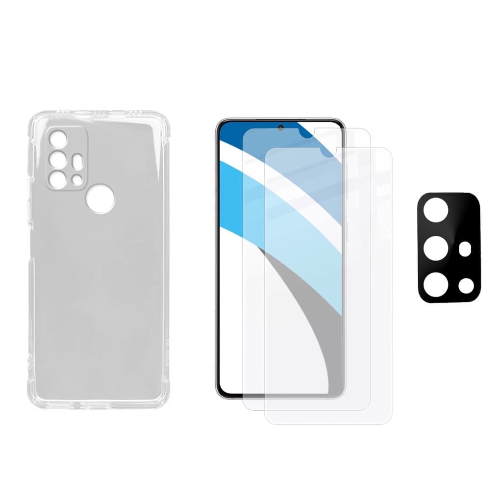Kits Com Capa Capinha Película Tela 3d 9d Protetor de Câmera para Motorola Moto G10 / G20 / G30