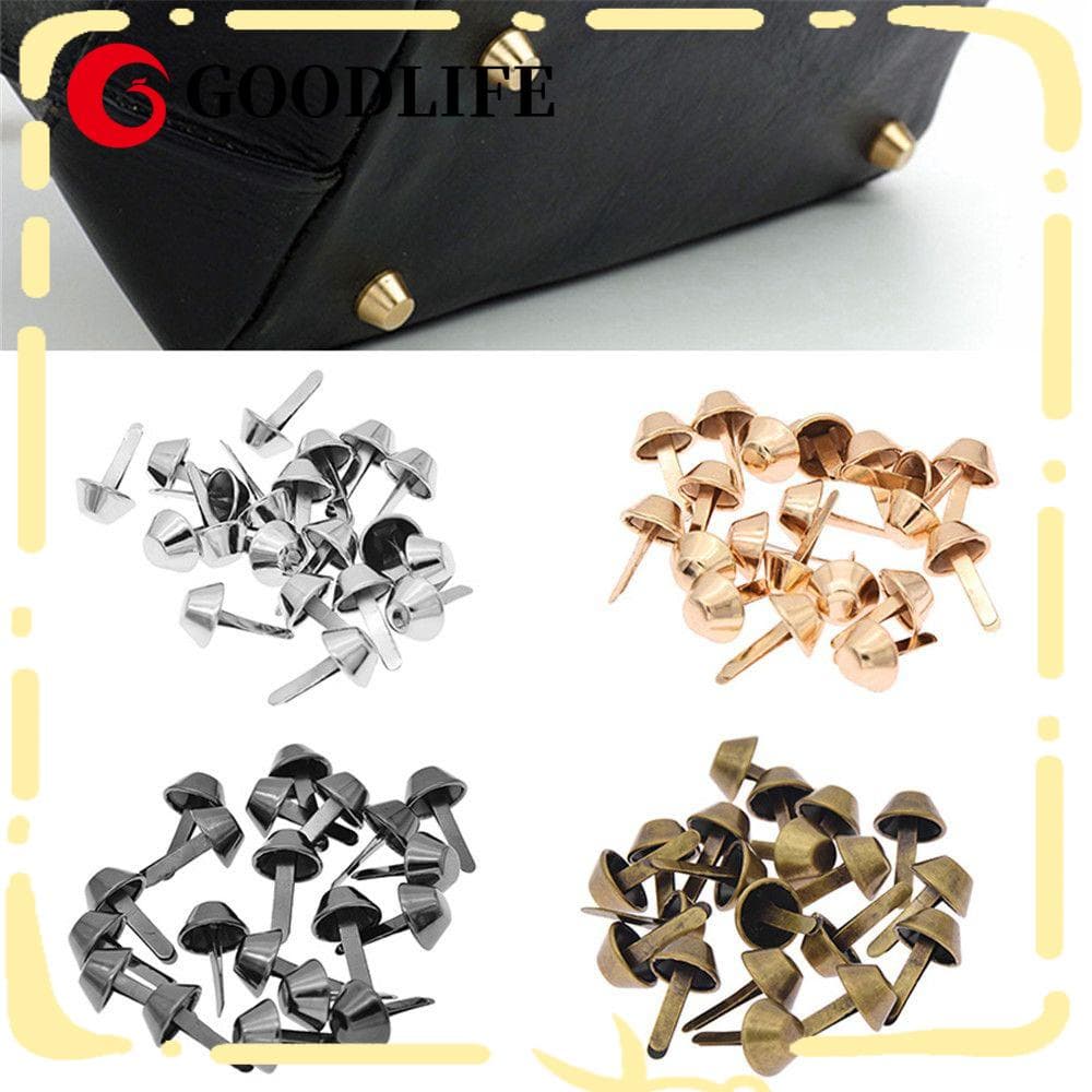 GOODLIFE 100 Pcs 12mm DIY Fazer Jóias Punk Artesanato De Couro Bolsa Perfurado Pés De Metal Retro Rebites/Multicolor
