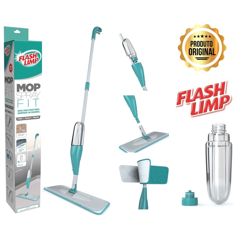 Vassoura Mop Spray Flash Limp Rodo Mágico Fit Original