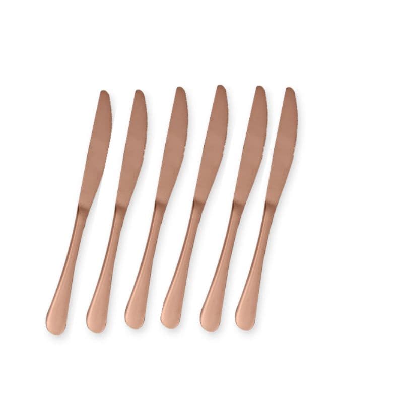 Jogo de Talheres Facas Rose Gold 6pçs