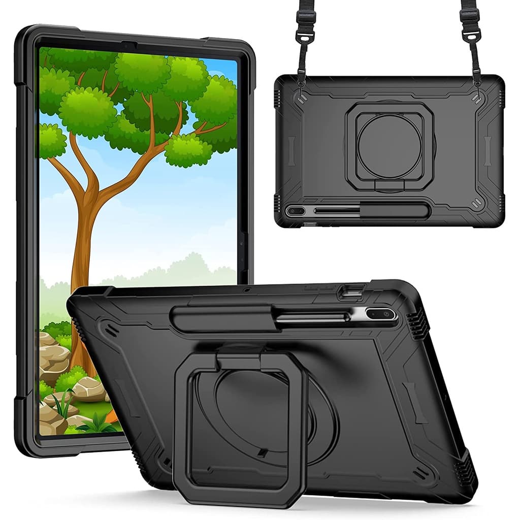 Capa Para Samsung Galaxy Tab S10 FE Plus 13.1 2025 , Infantil À Prova De Choque Com Alça E 360 ° Suporte Giratório S11/S
