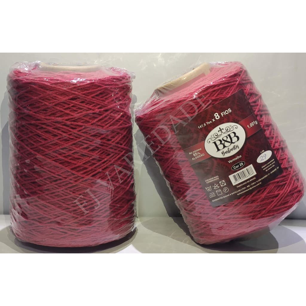 Barbante B&B Vermelho 6 Fios 1kg/1000mts Envio Imediato!! BeB