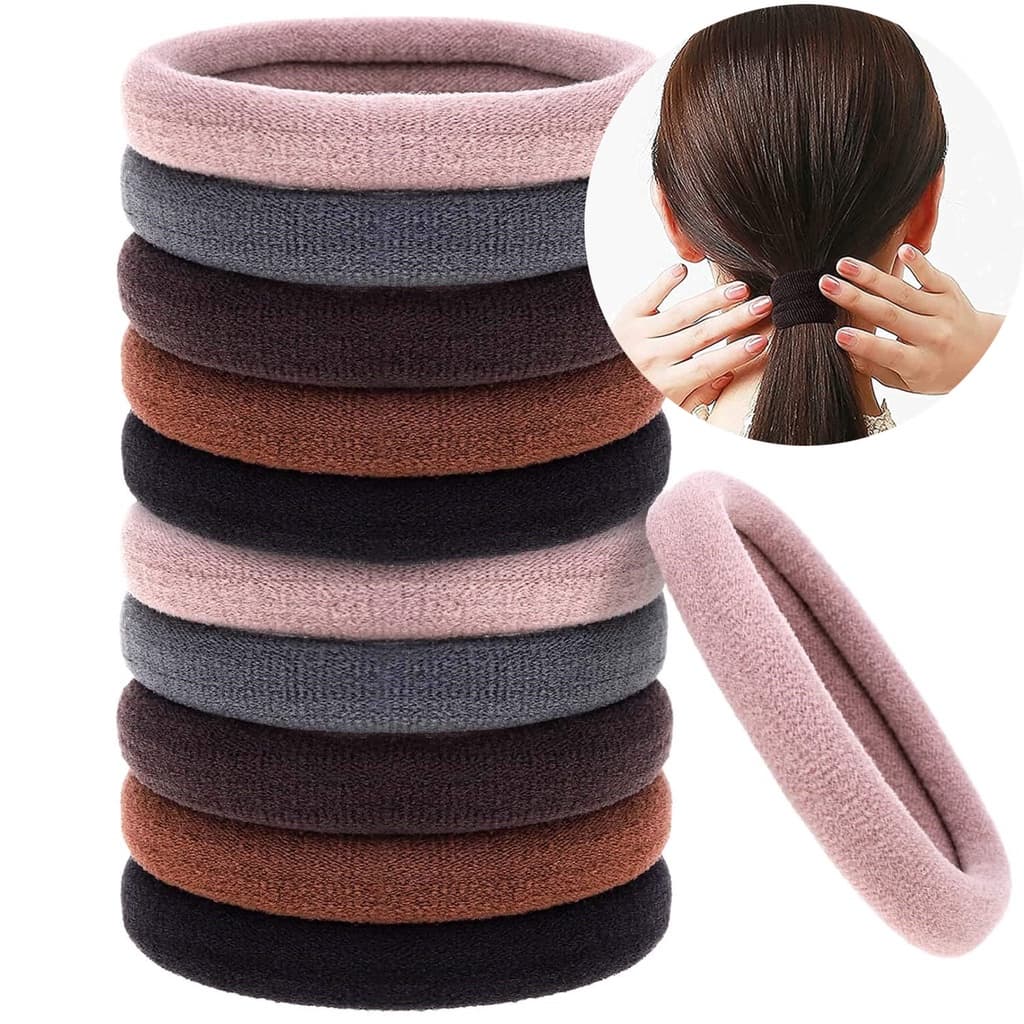 5pcs/20pcs Kit de faixa elástica de cabelo de cauda feminina