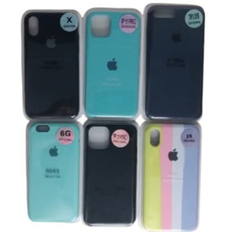 Capa Capinha Silicone Iphone Com Logo Original Apple Iphone 6G/6S - Iphone 7/8Plus - Iphone X/XS - Iphone Xr - Iphone 11 Pro