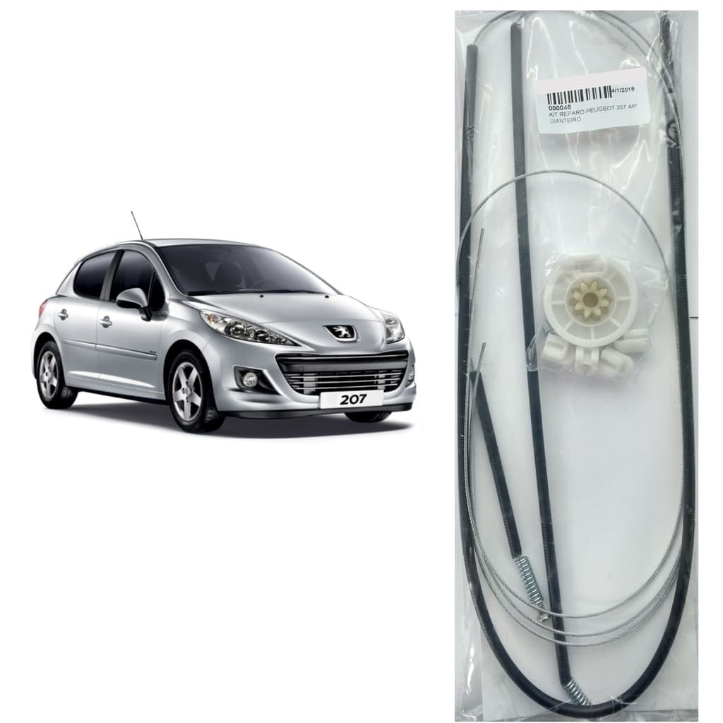 Kit P/ Reparo Vidro Elétrico - Peugeot 207 4p Dianteiro