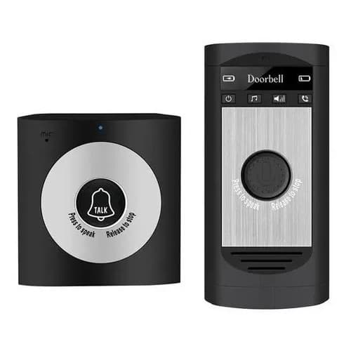 Interfone Eletrônico Sem Fio Campainha Residencial 50m com Microfone e Botão Talk