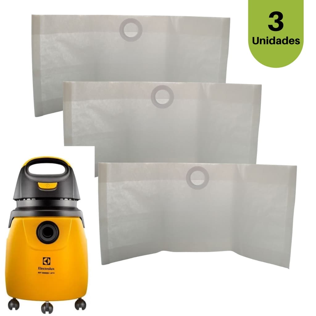 Saco de Aspirador Electrolux GT30N GT3000 3 Und Modelo Novo