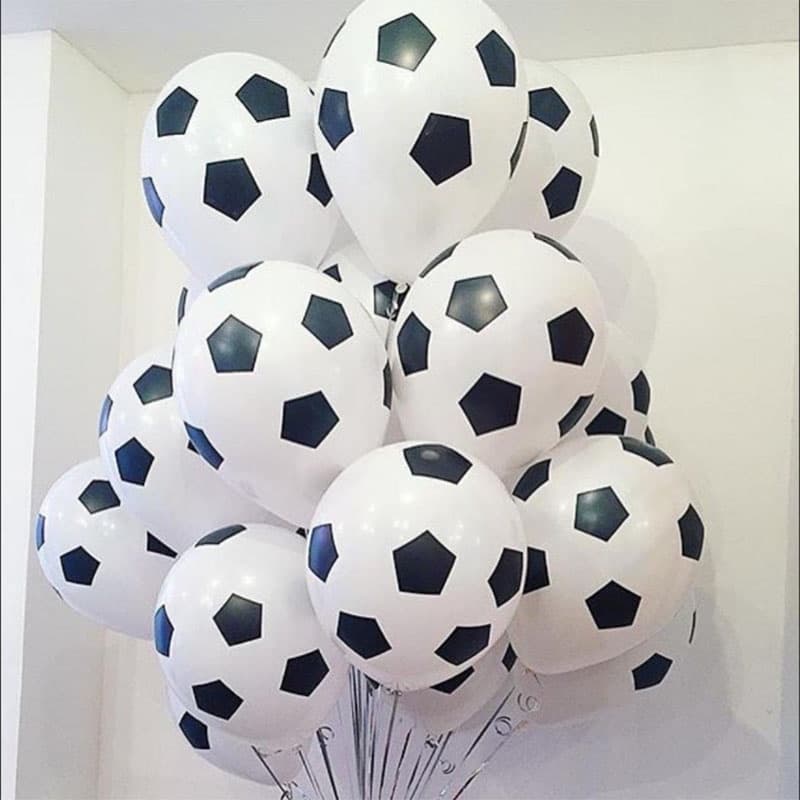 10 Pçs/Lote 12 Polegada Tema Esportes Látex Hélio Balão De Futebol Menino Adulto Festa De Aniversário Decoração Brinquedos Do Miúdo Bolas De Inflar