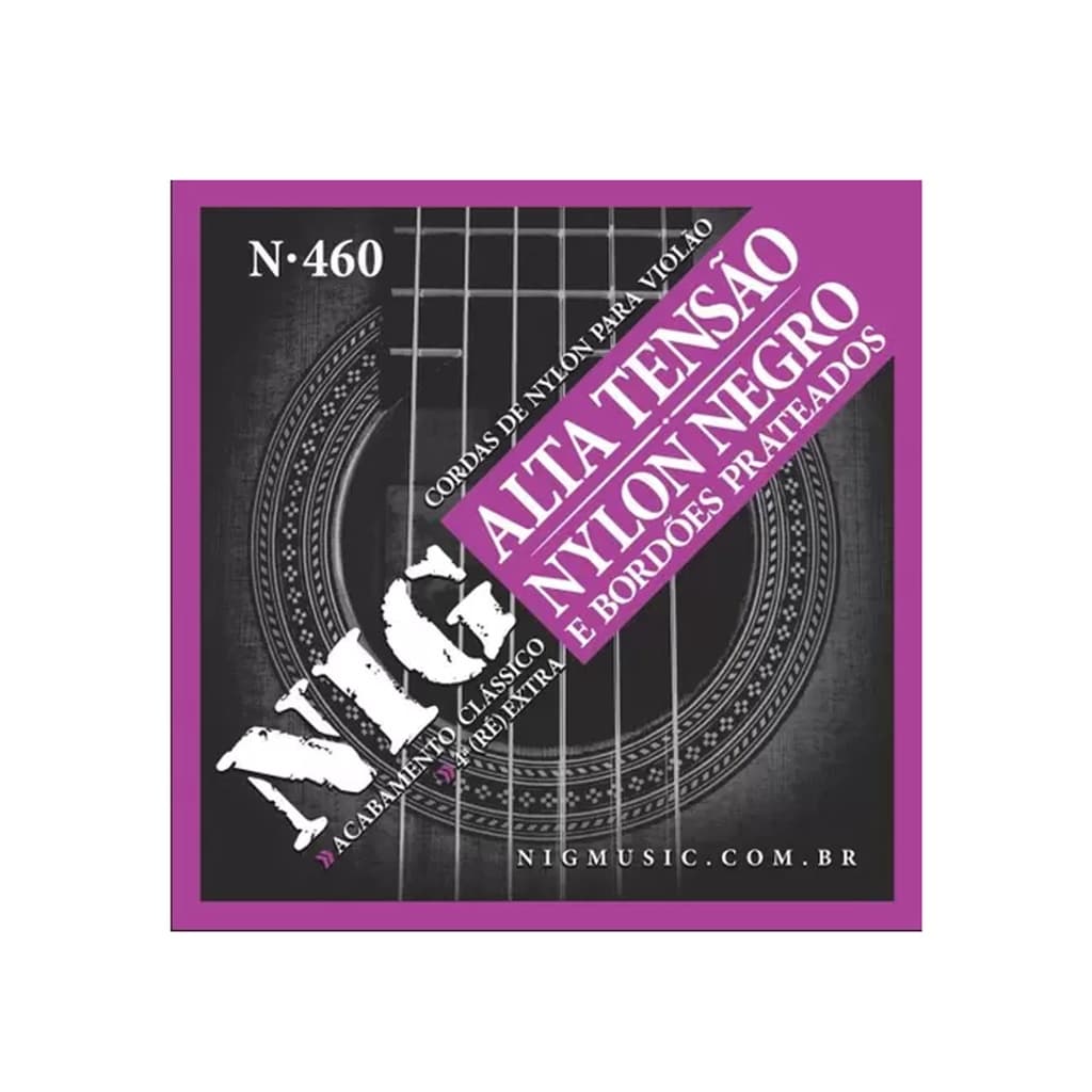 Encordoamento Violão Nylon N-460 NIG Alta Tensão