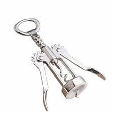 SACA ROLHAS E ABRIDOR DE GARRAFAS INOX 21X8CM - JFZ