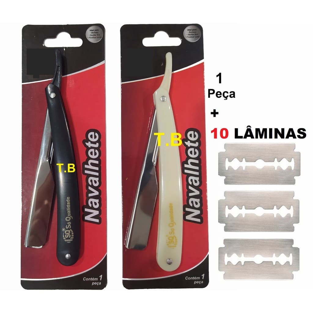 Navalhete Para Barbear Profissional Navalha para lâminas barbeador cabeleireiro profissional leve em pvc