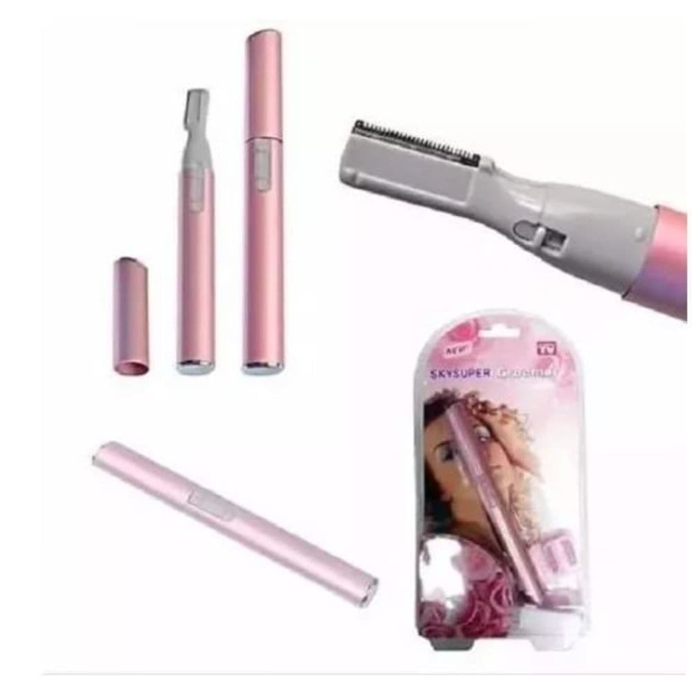 Depilador Aparador De Pelos Nariz Sobrancelhas E Orelha Mulher Facial CANETA ROSA