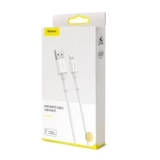 Cabo Lightning Baseus Mini White 2.4a 1m Para iphone ipad