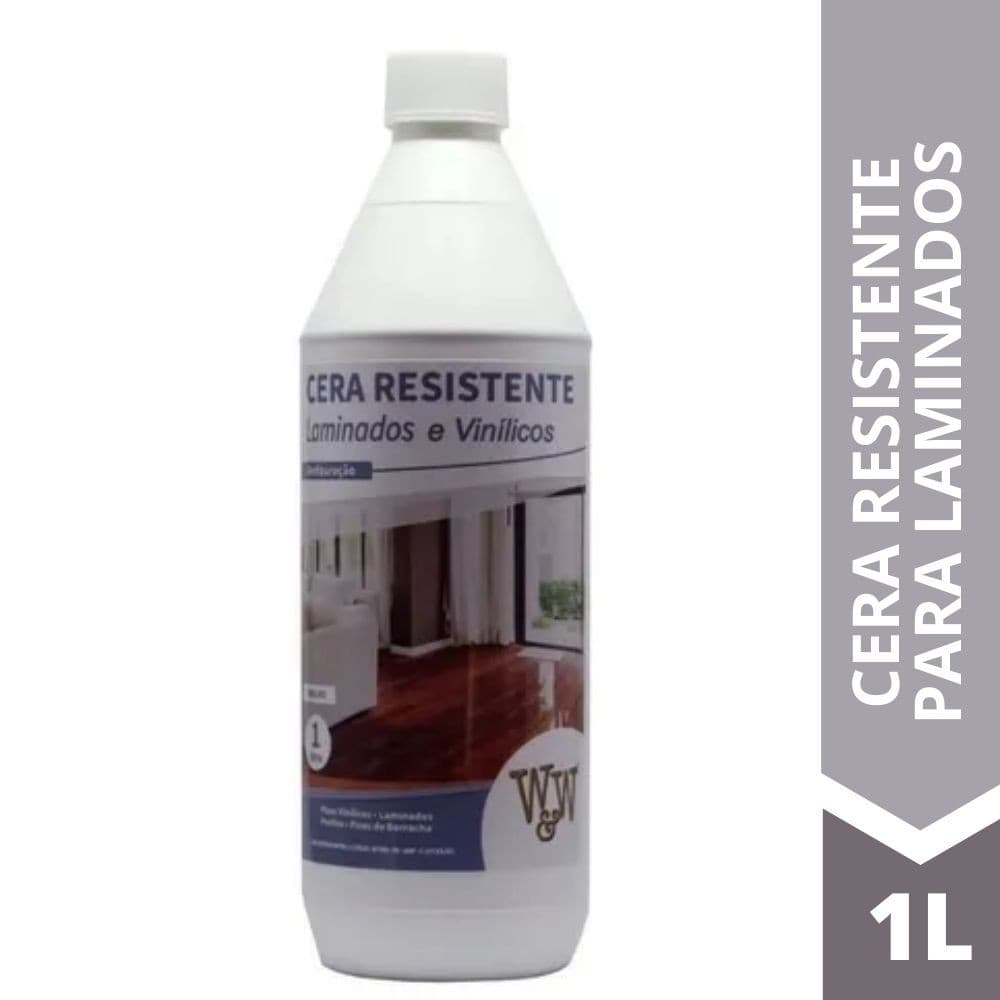 Cera Para Laminados  Vinílicos Paviflex Brilho Sem Bona Resistente Brilhante Facil Aplicação W&W 1L
