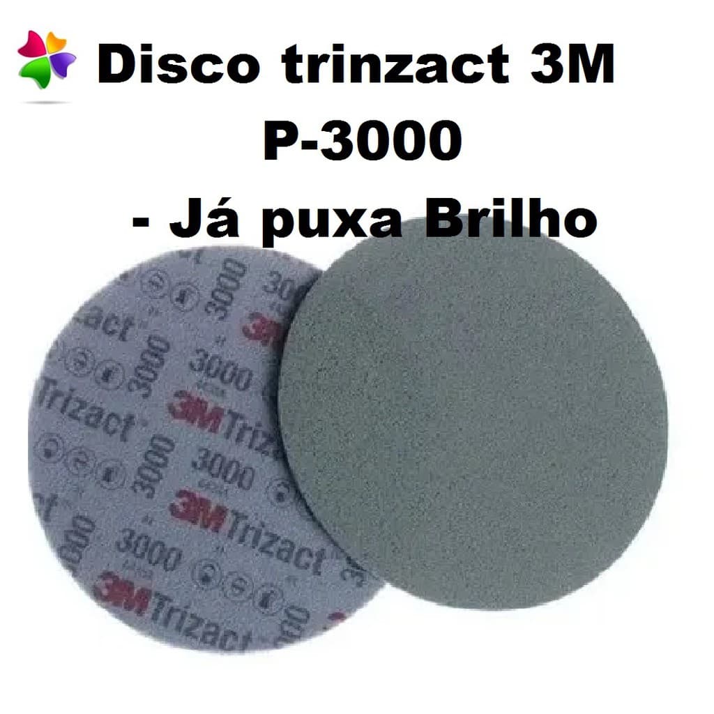 Disco Trizact P-3000 Hookit 3M 6 polegadas Para Polimento unidade