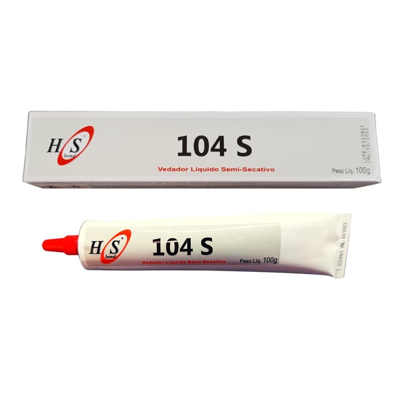 kit 6 Cola Branca 100g HS Bond Semi Secativa Veda Flange Rosca