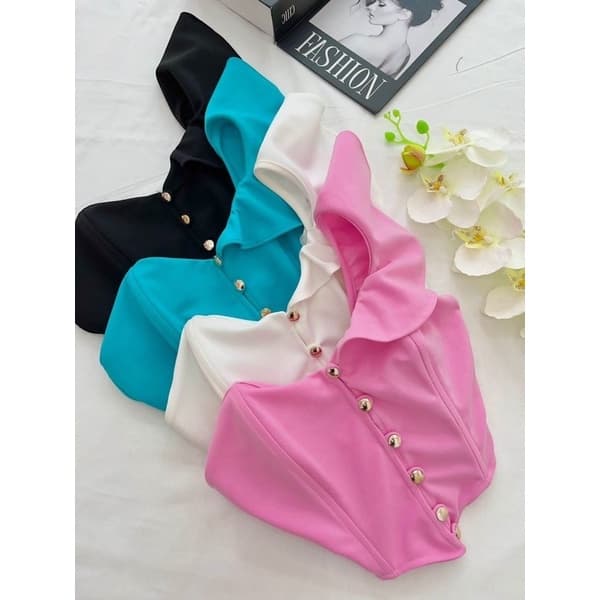 Cropped Alfaiataria Moda Gringa Blogueira blusa feminina cropped feminino moda feminina moda blogueira blusa croppeds