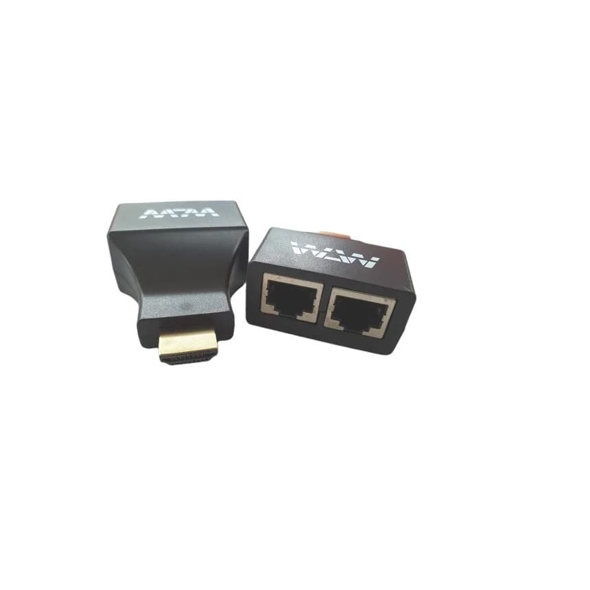 10 Adaptador Extensor Hdmi Macho Para Rj45 Full Hd 1080 30m