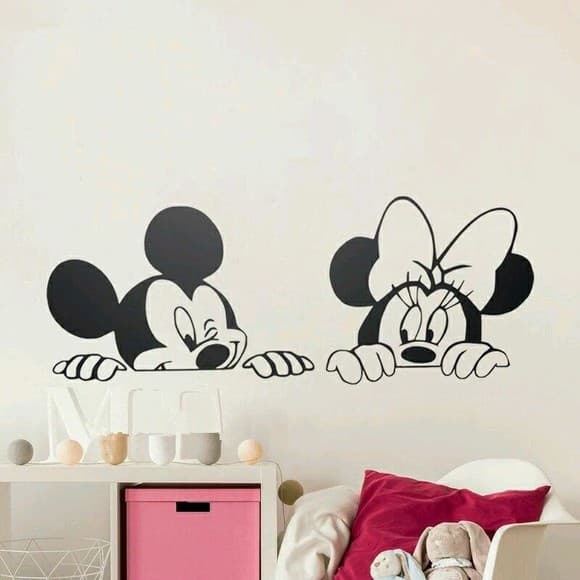 Adesivo Decorativo Mickey e Minnie Escondidos_P