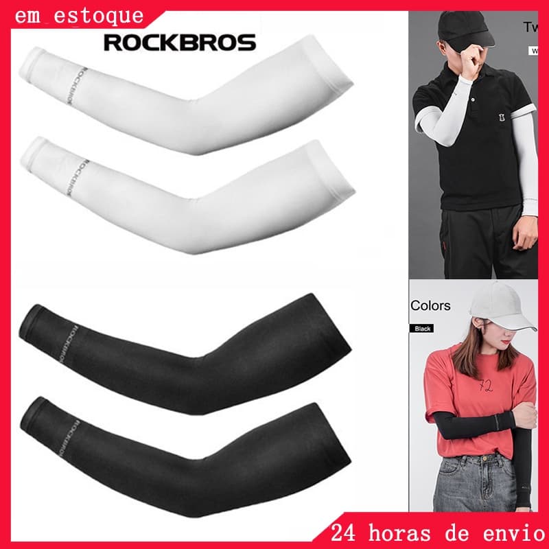 Cobertura de braço de seda gelada com manga de proteção UV ROCKBROS Produtos ao ar livre
