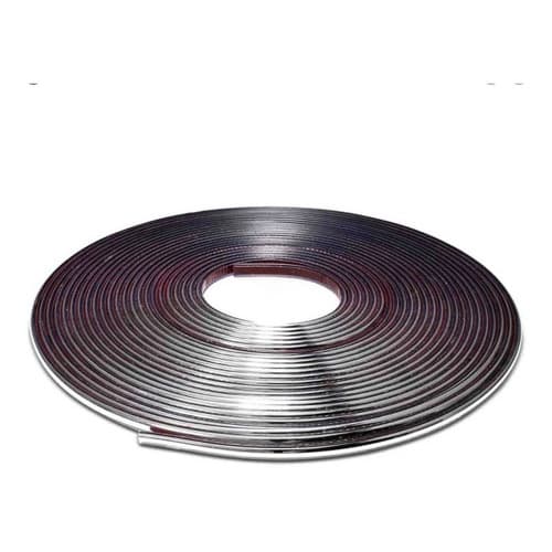 Rolo Friso Cromado Filete Universal Flexivel 6mm X 4 Metro