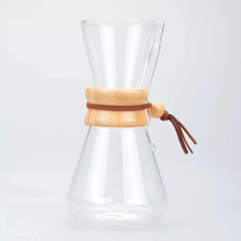 Passador De Café Vidro  Tipo Chemex Gola Wood 600ml