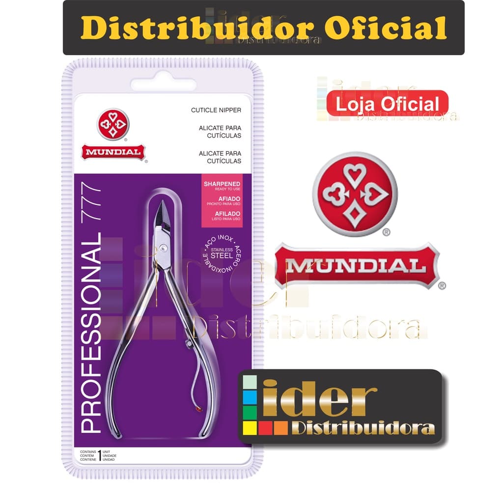Alicate 777 Mundial Profissional de Inox para Cutícula Manicure