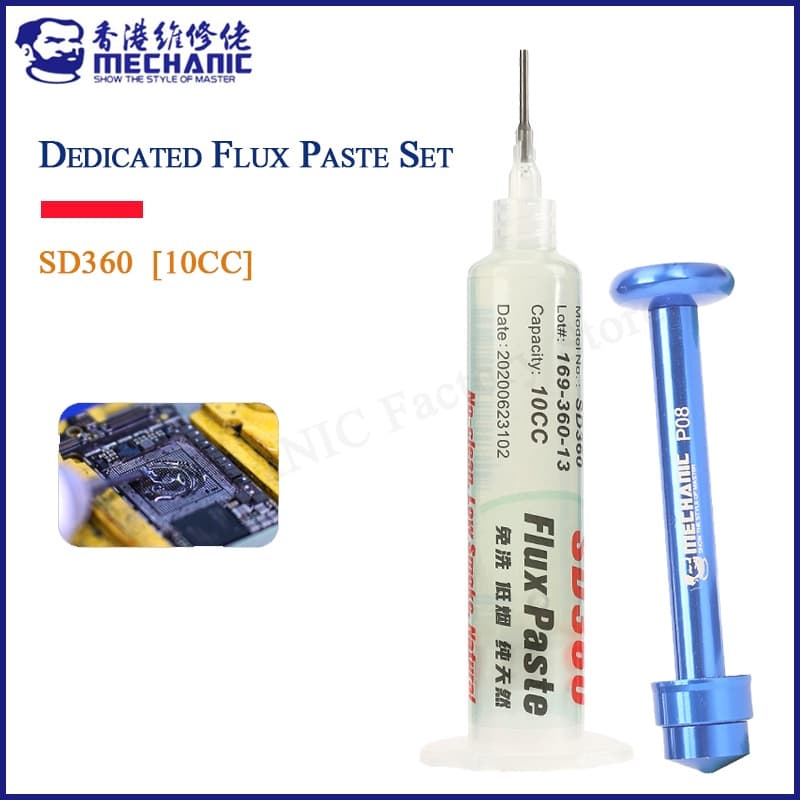 MECHANIC SD360 Colar 100 % Original Transparente Pasta De Solda-Óleo Avançado Flux Graxa 10cc Reparação