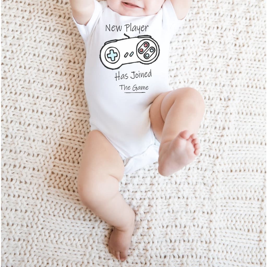 Roupa De Bebe Menino Bore Body Bebê Geek Baby Jogador Video Game